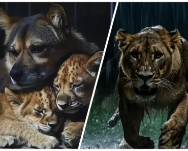 Un chien élève 3 lionceaux – des années plus tard, une gardienne de zoo fond en larmes lorsque le lion fait l’inattendu