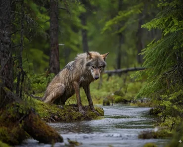 Un loup refuse de bouger – un vétérinaire est choqué d’en découvrir la vraie raison